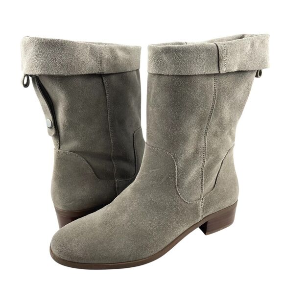 Sole Society Women's Calanth Boots Size 8.5M Suede Leather Folded Cuff Booties - Picture 1 of 12